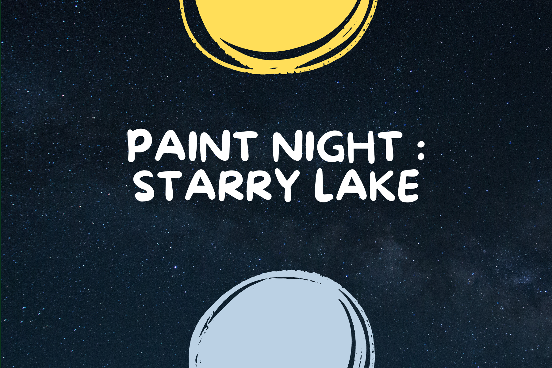 SJMUNI Paint Night Starry Lake 6 x 4 in
