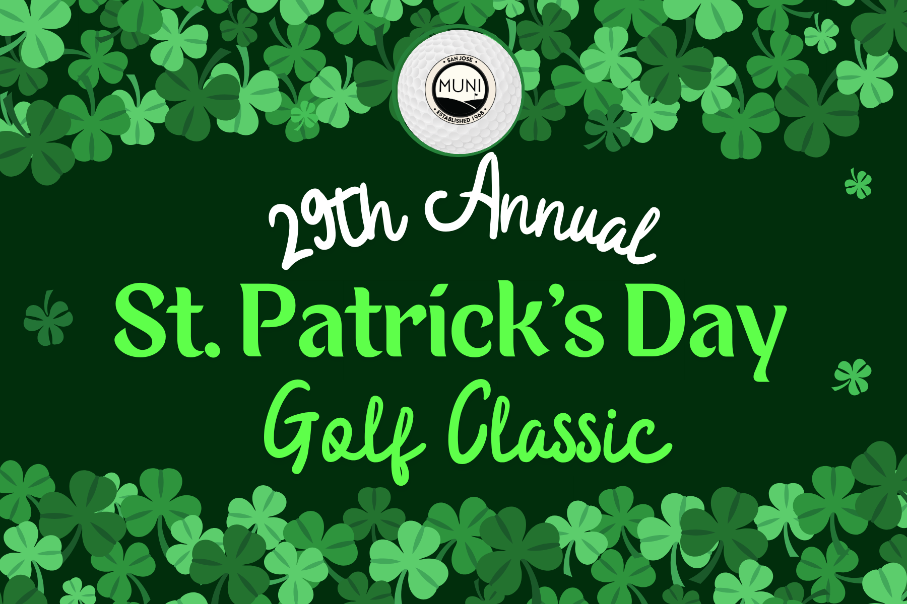 Muni St. Patricks Day Golf Classic Email Header 6 x 4 in